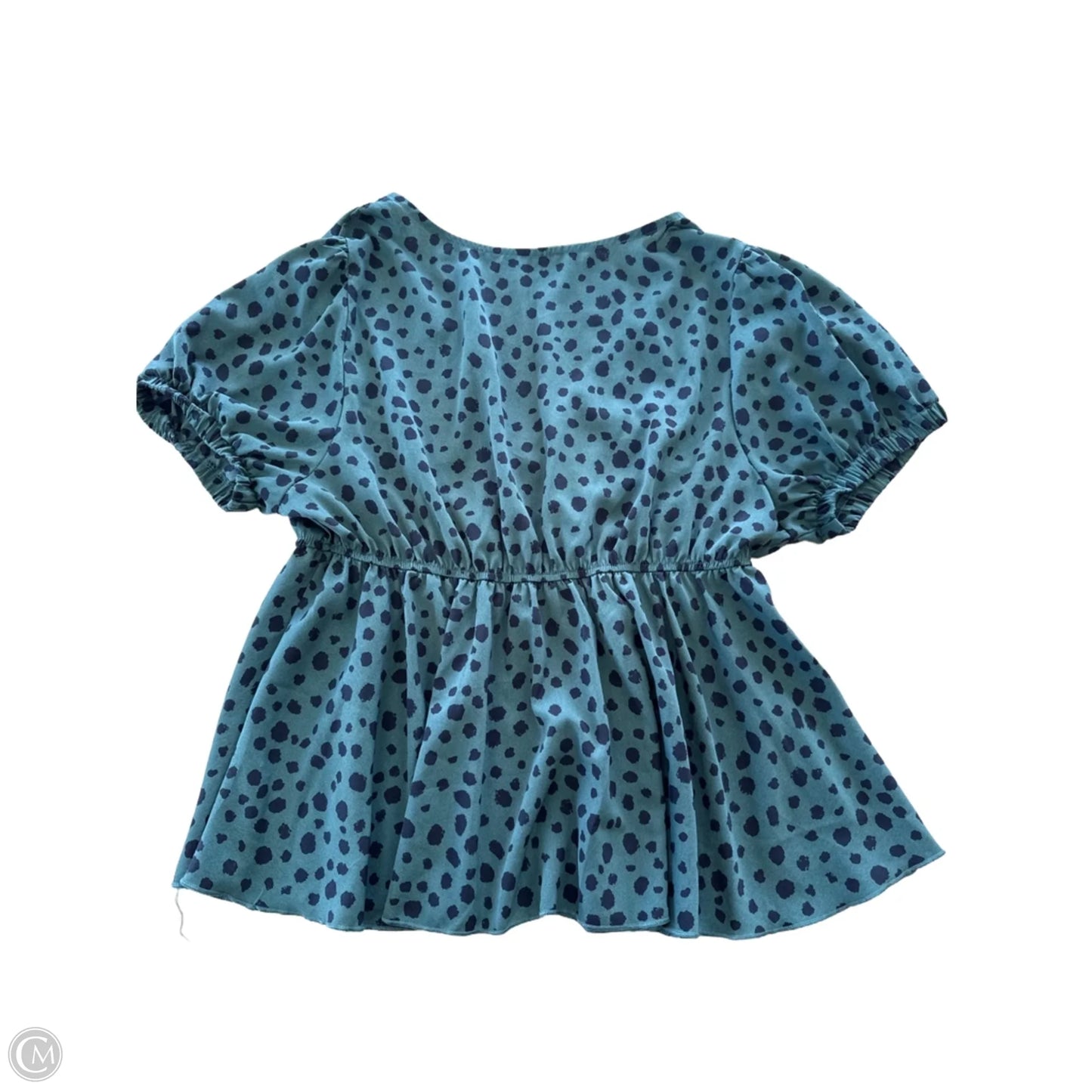 Top Short Sleeve By Shein In Black & Green, Size: 1x