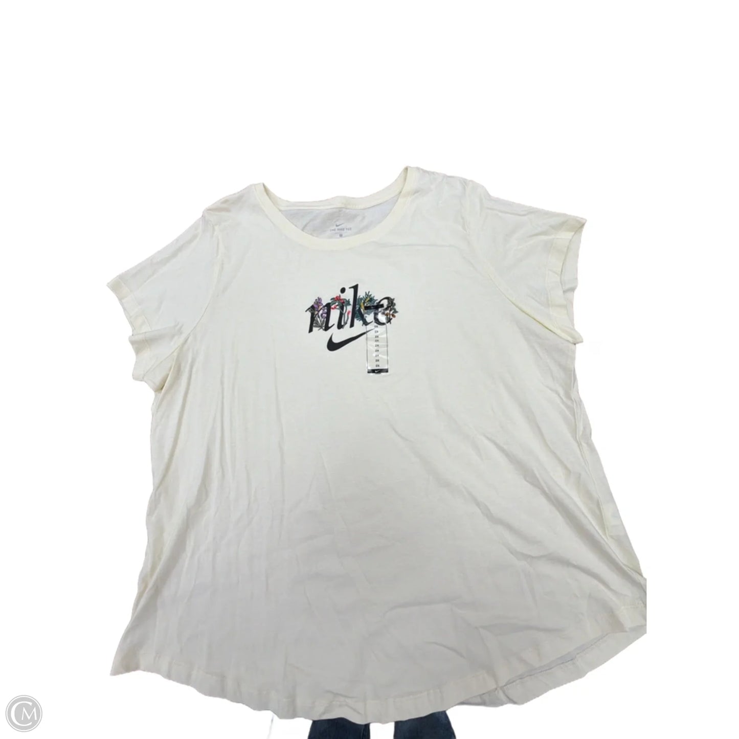 Top Short Sleeve By Nike Apparel In Cream, Size: 2x