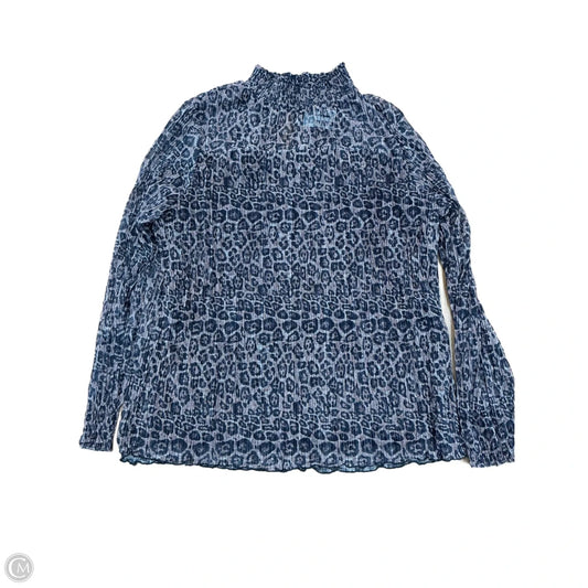 Top Long Sleeve By Adrianna Papell In Animal Print, Size: Xl