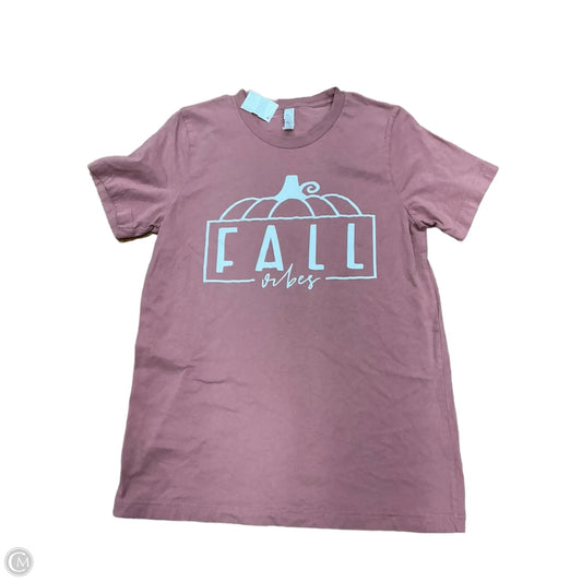 Top Short Sleeve By Bella + Canvas In Pink, Size: M
