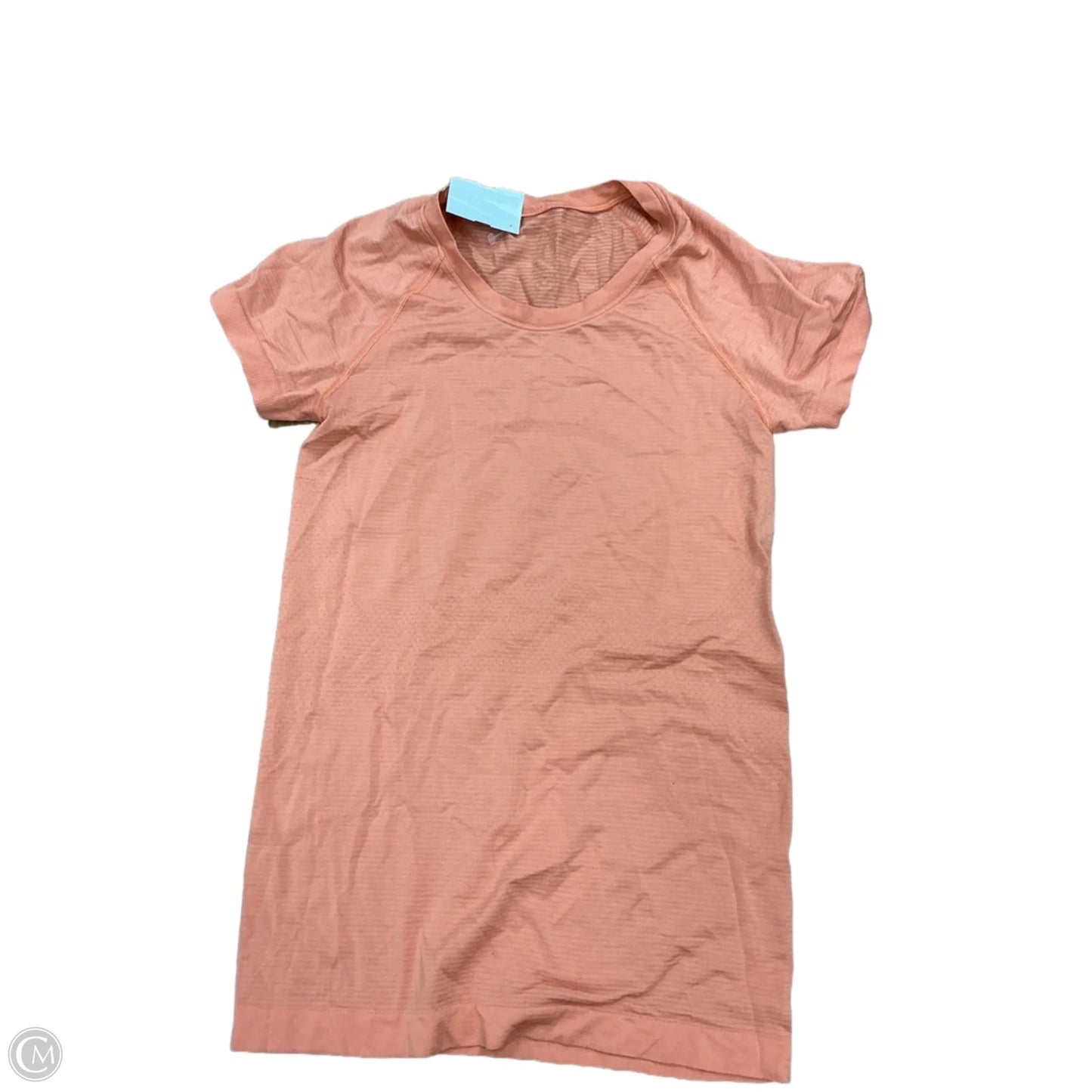 Athletic Top Short Sleeve By Lululemon In Orange, Size: Xs