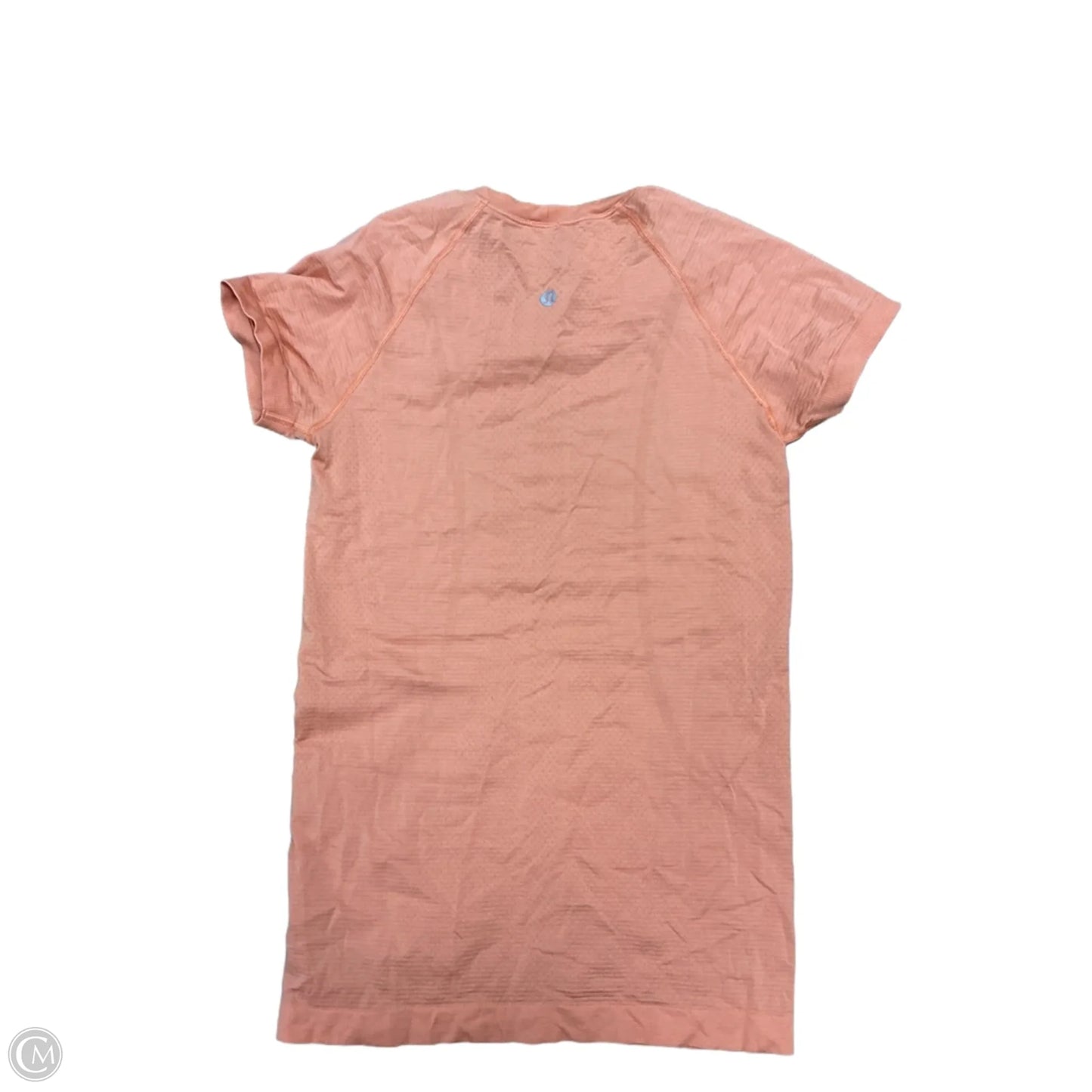 Athletic Top Short Sleeve By Lululemon In Orange, Size: Xs