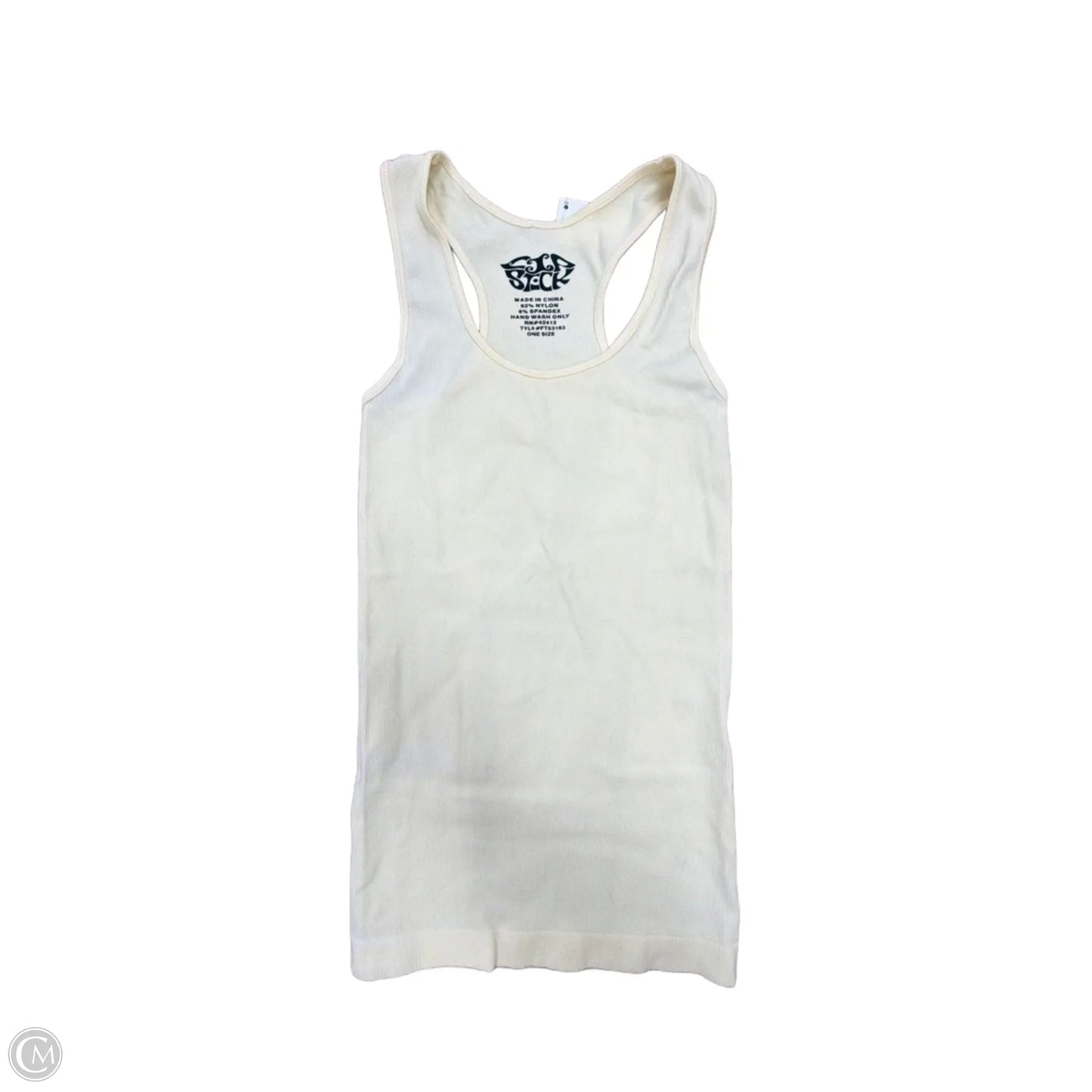 Tank Top By Clothes Mentor In Cream, Size: Osfm