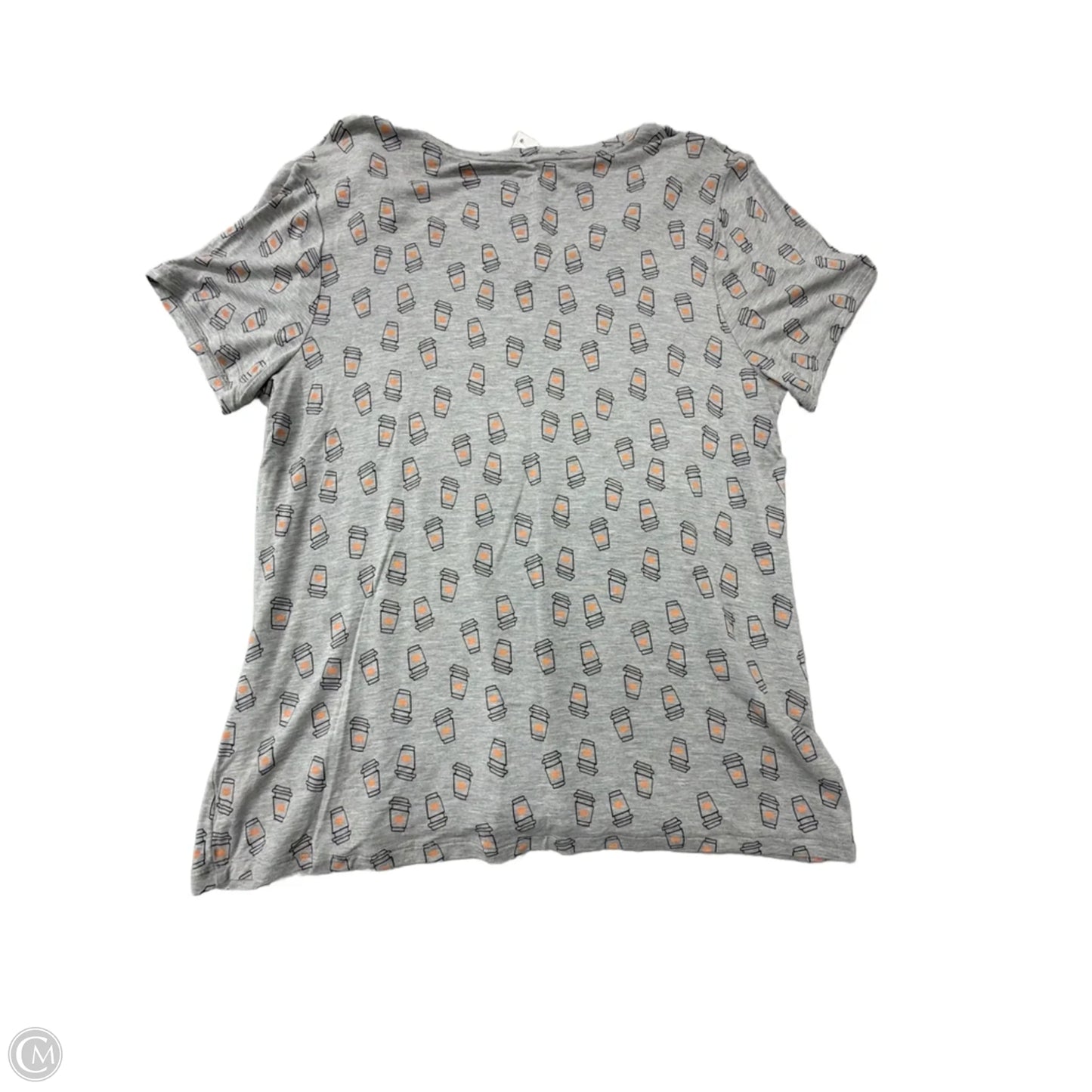 Top Short Sleeve By Celebrate Together In Grey, Size: 1x