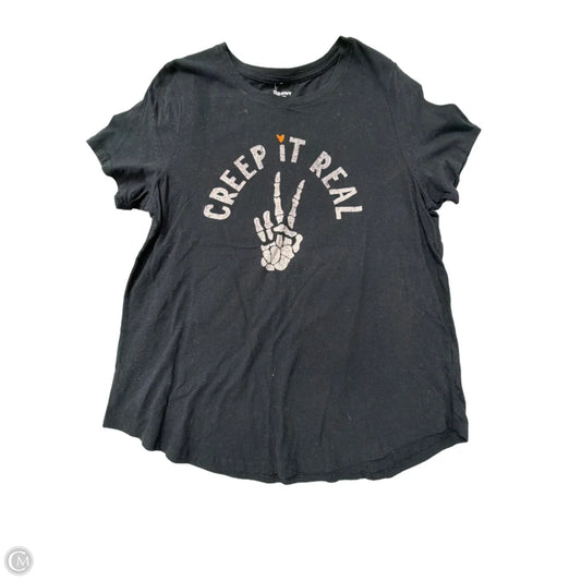 Top Short Sleeve By Old Navy In Black, Size: Xl