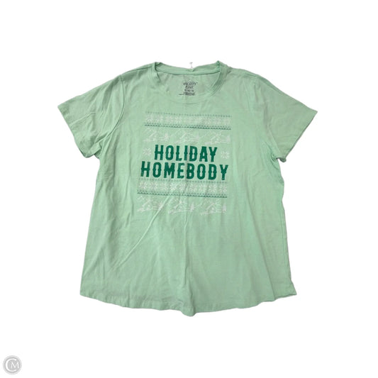 Top Short Sleeve By Mighty Fine In Green, Size: Xl