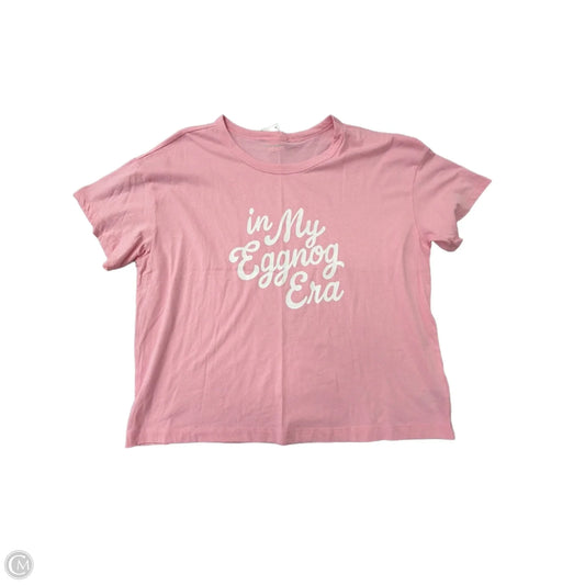 Top Short Sleeve By Old Navy In Pink, Size: Xl