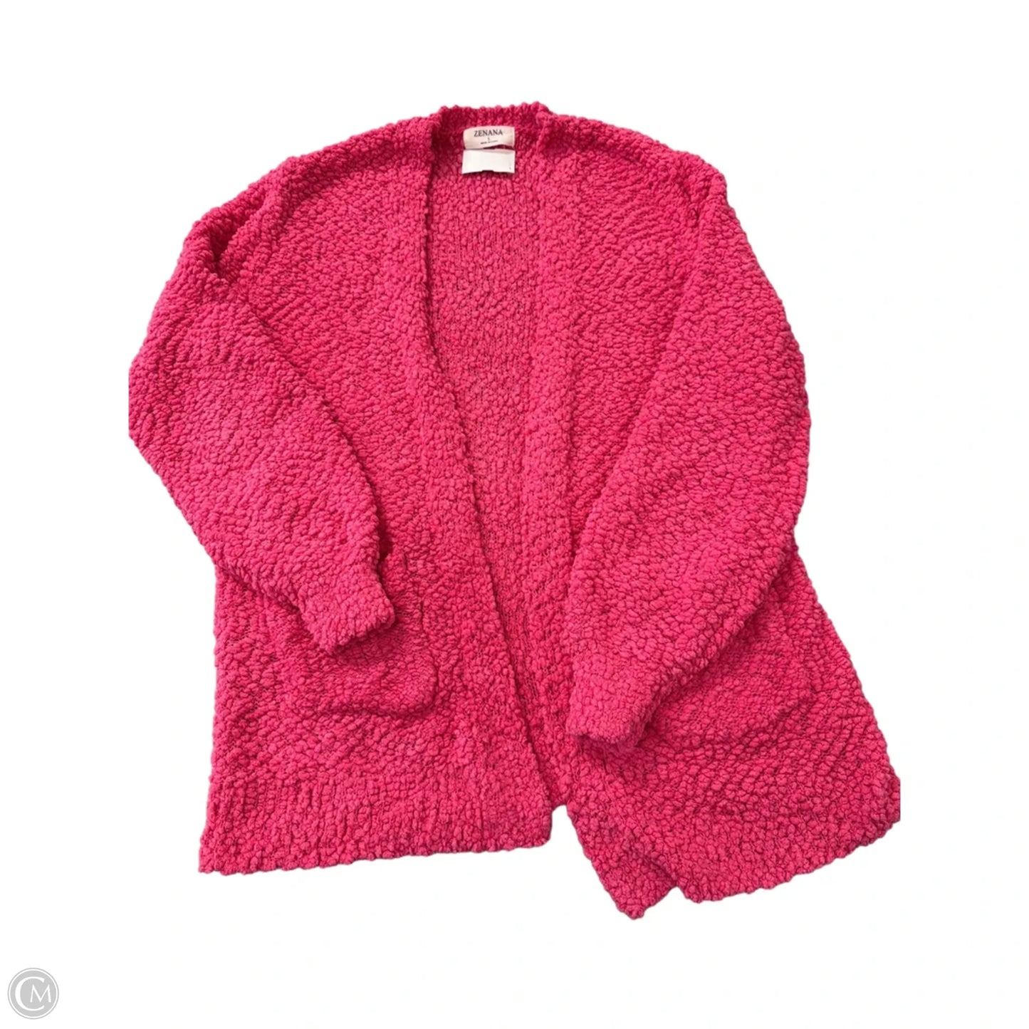 Cardigan By Zenana In Pink, Size: L