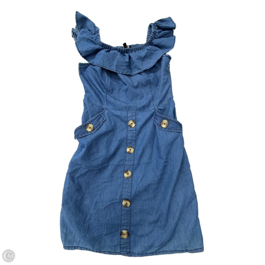 Dress Casual Midi By Clothes Mentor In Blue Denim, Size: M