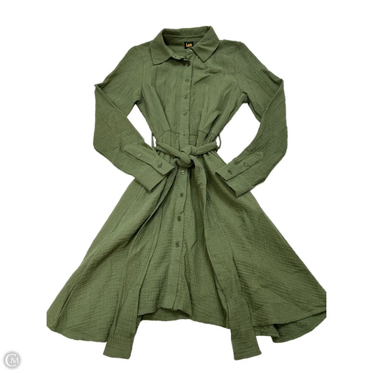 Dress Casual Midi By Lee In Green, Size: S