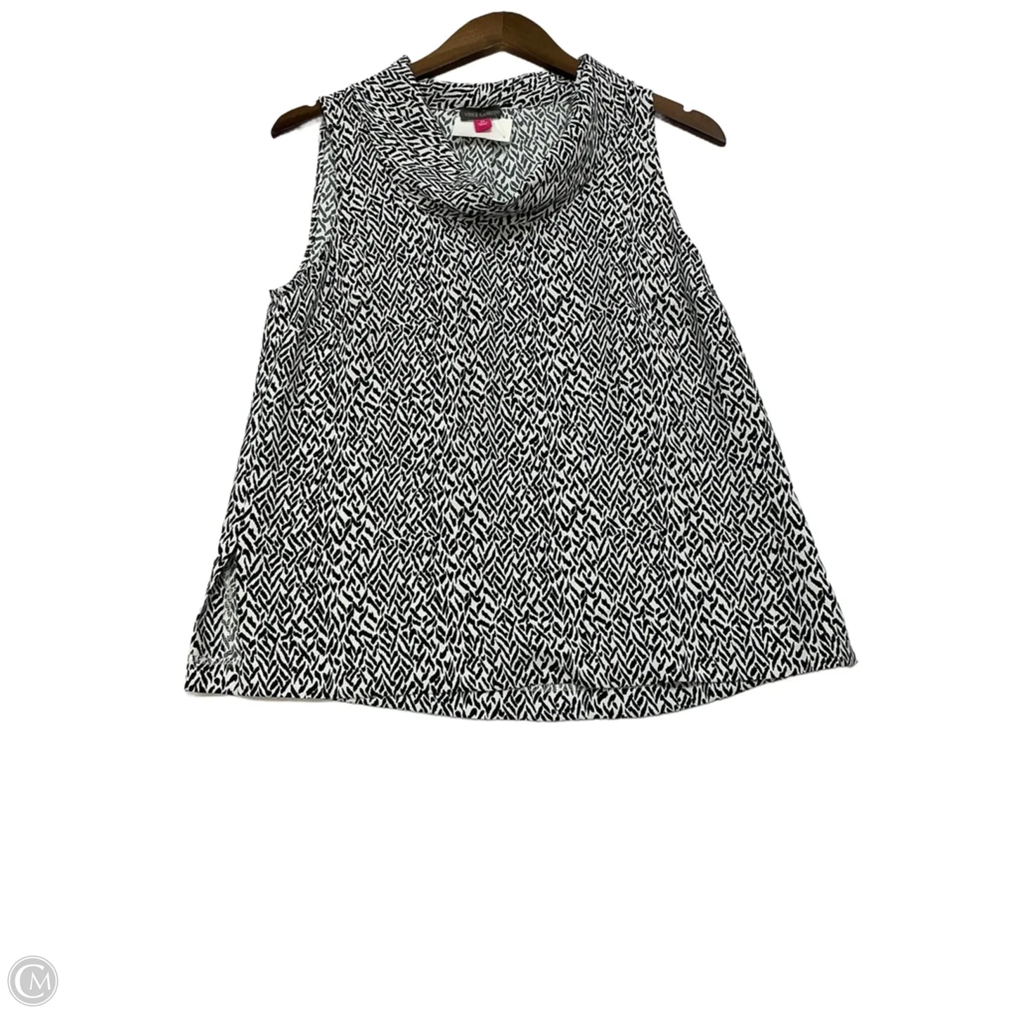 Top Sleeveless By Vince Camuto In Black & White, Size: Xs
