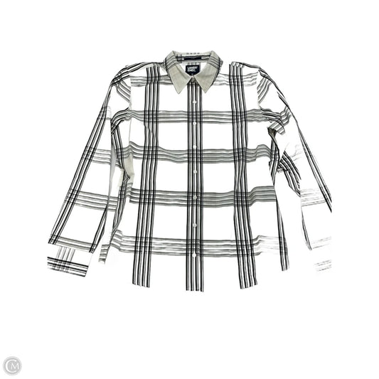 Top Long Sleeve By Lands End In Plaid Pattern, Size: M
