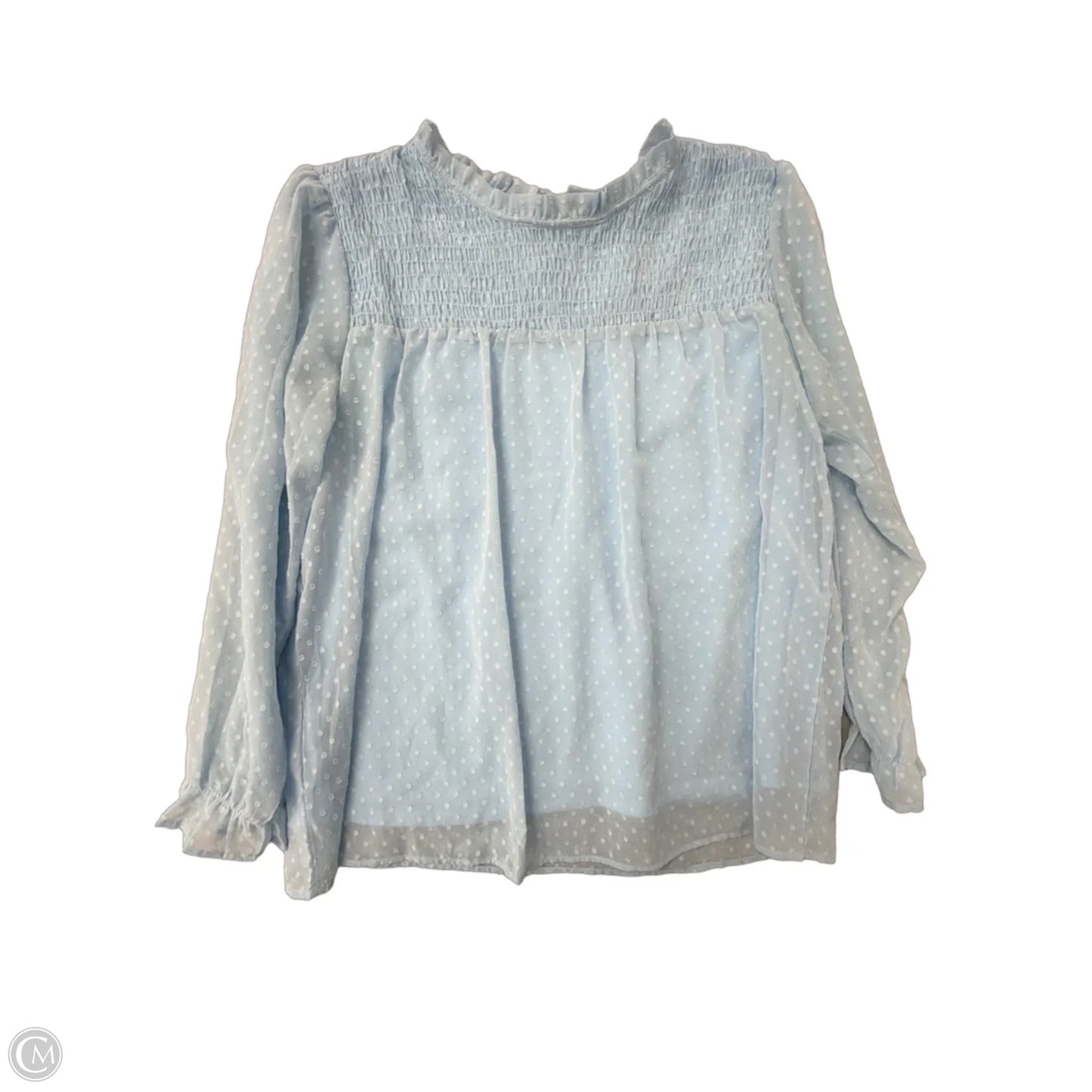 Top Long Sleeve By Shein In Blue, Size: 2x