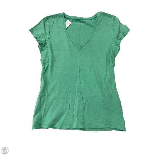 Top Short Sleeve Basic By Banana Republic In Green, Size: L