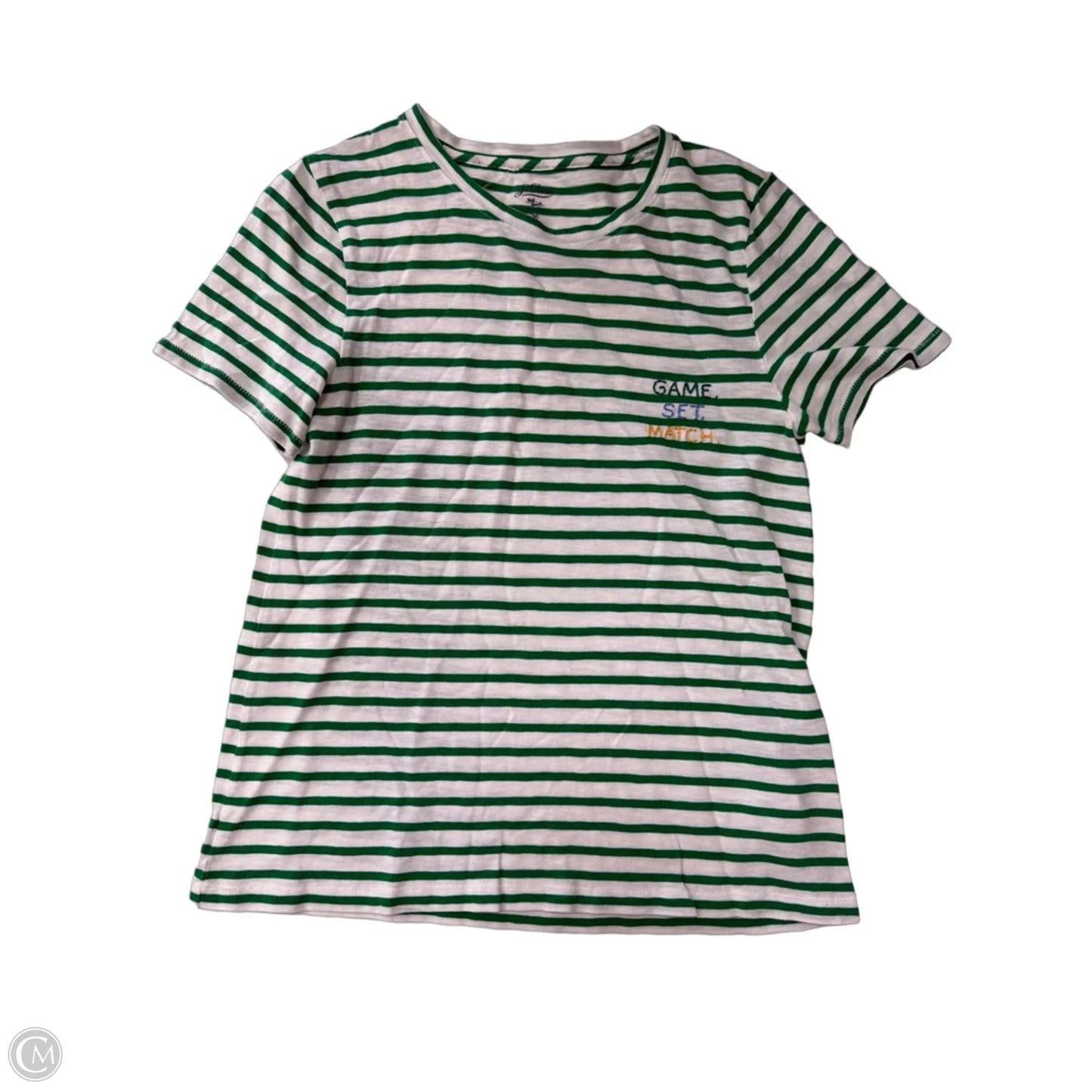 Top Short Sleeve By J. Crew In Striped Pattern, Size: M