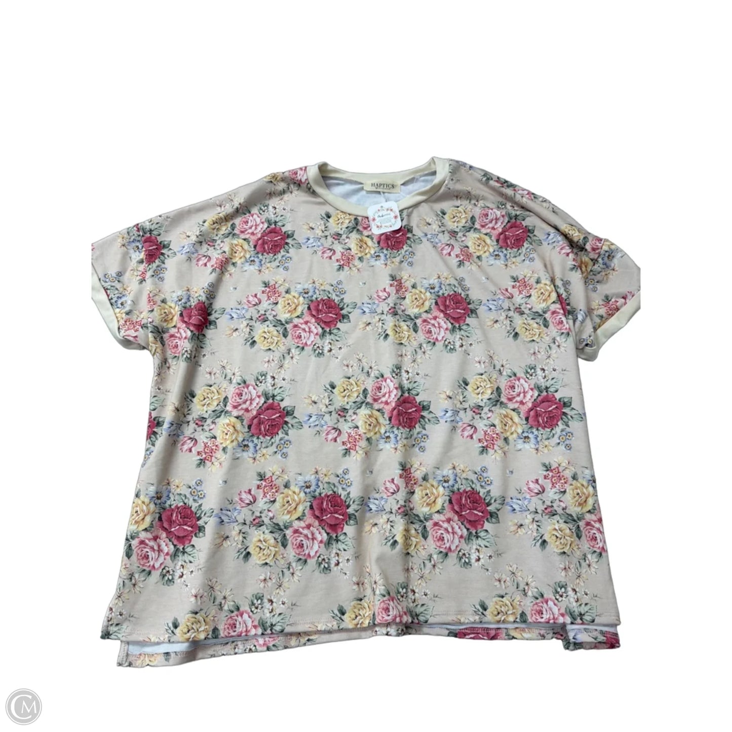 Top Short Sleeve By Haptics In Floral Print, Size: Xs