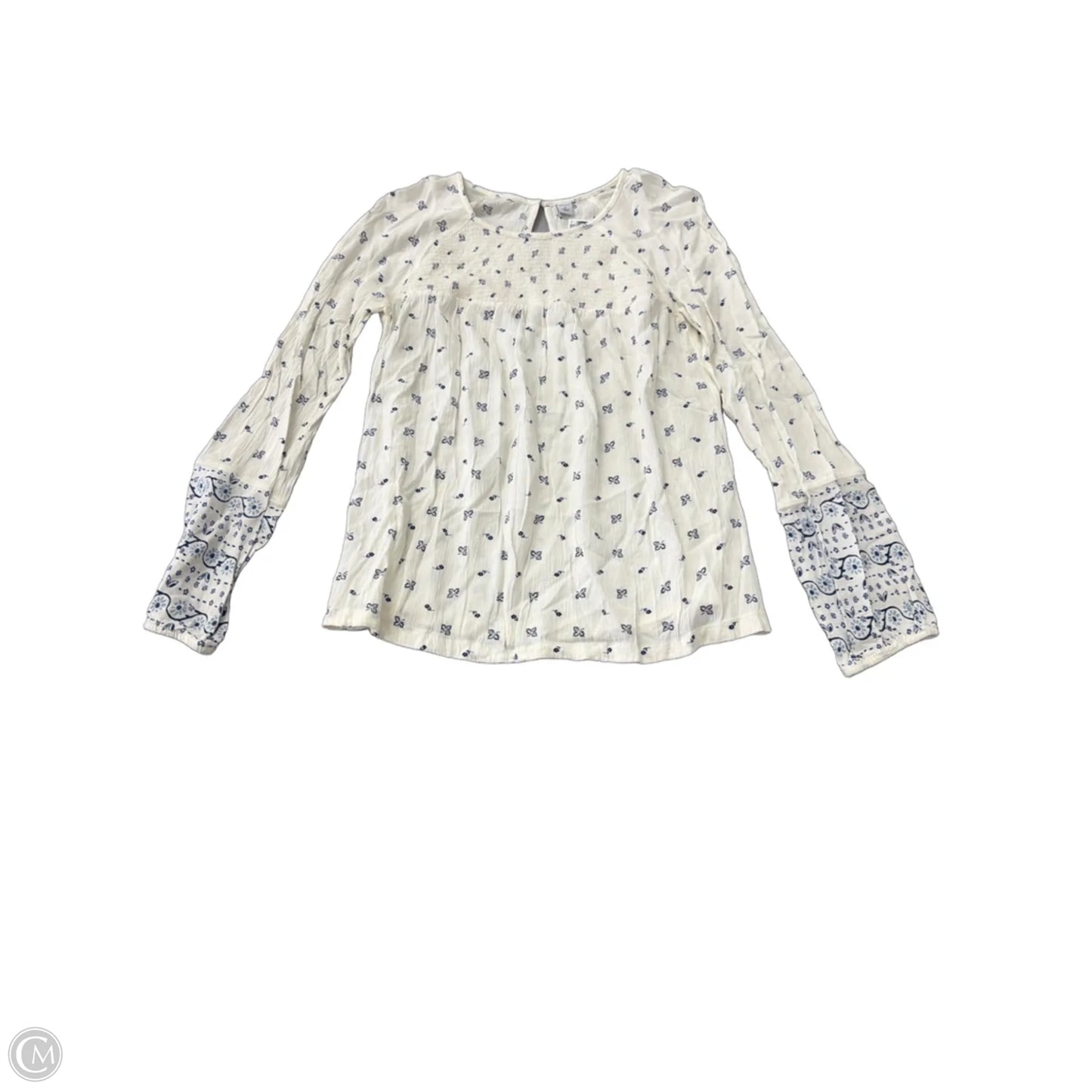Top Short Sleeve By Old Navy In Cream, Size: M