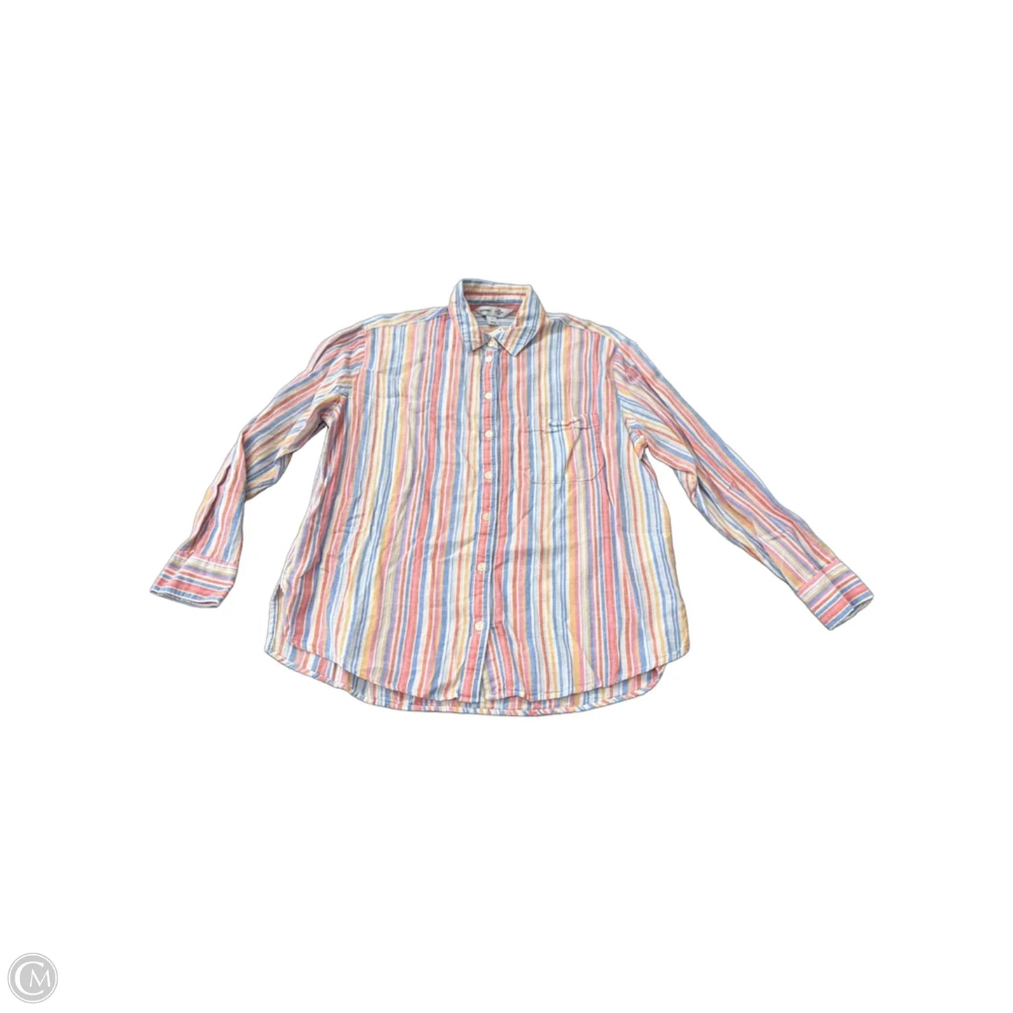 Top Long Sleeve By Old Navy In Striped Pattern, Size: M
