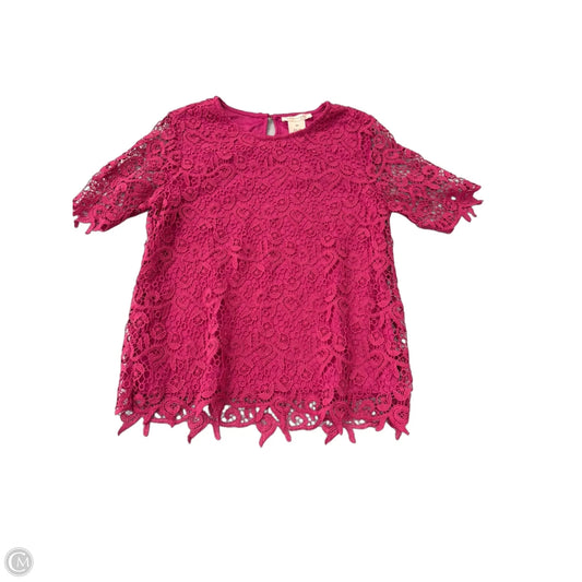 Top Short Sleeve By Philosophy In Pink, Size: S