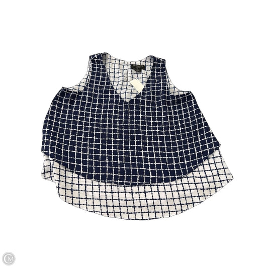 Tank Top By Liz Claiborne In Blue & White, Size: S