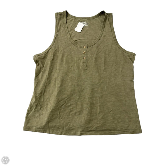Tank Top By Time And Tru In Green, Size: Xl