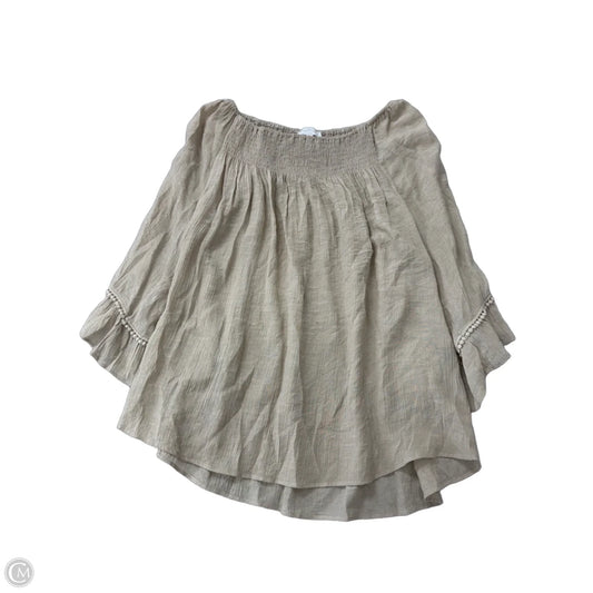 Top Long Sleeve By New Directions In Tan, Size: 2x