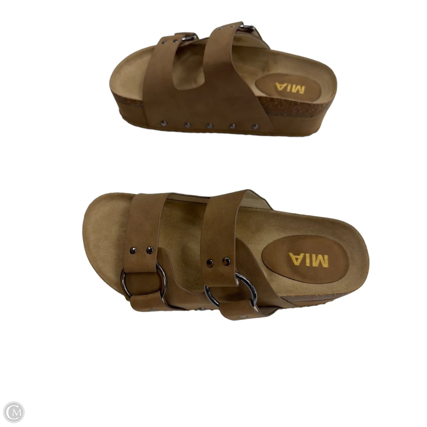 Sandals Heels Platform By Mia In Brown, Size: 8