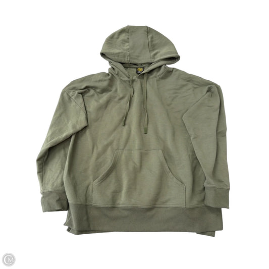 Athletic Top Long Sleeve Hoodie By Athletic Works In Green, Size: L