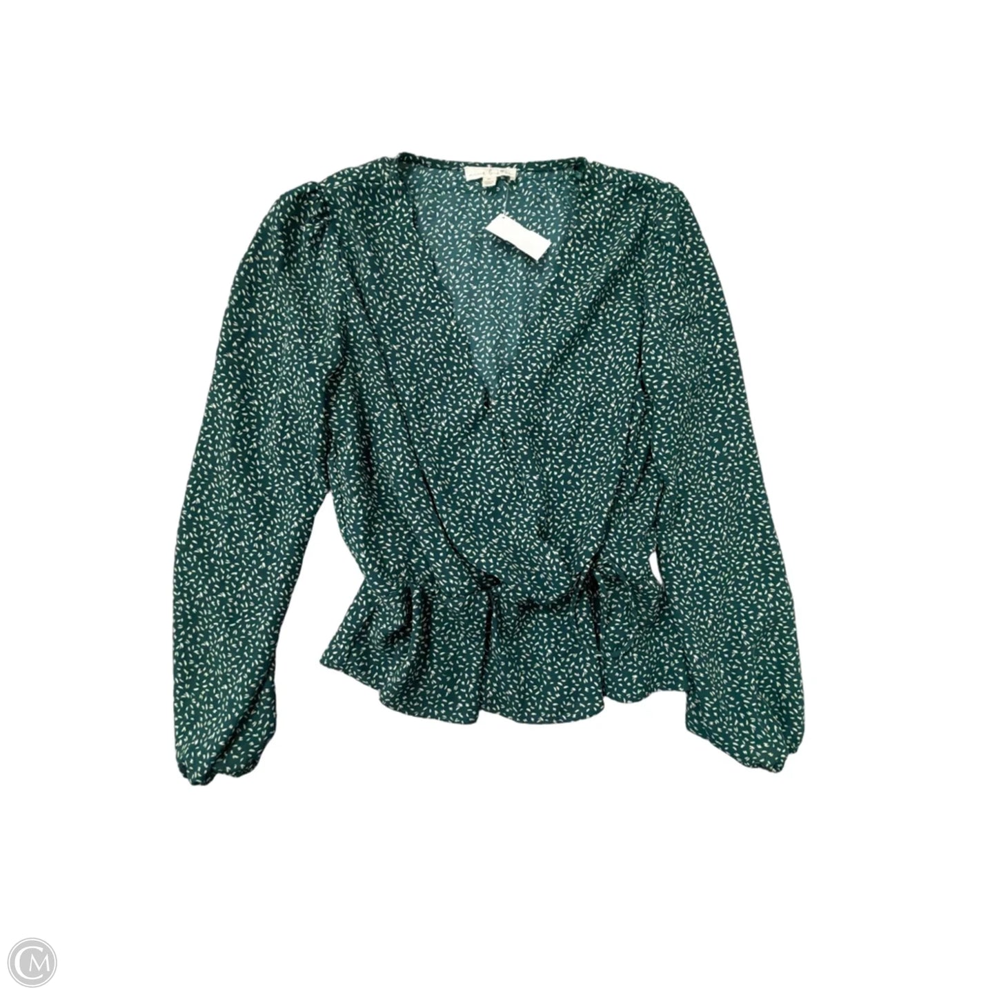 Top Long Sleeve By Nine Britton In Green, Size: M
