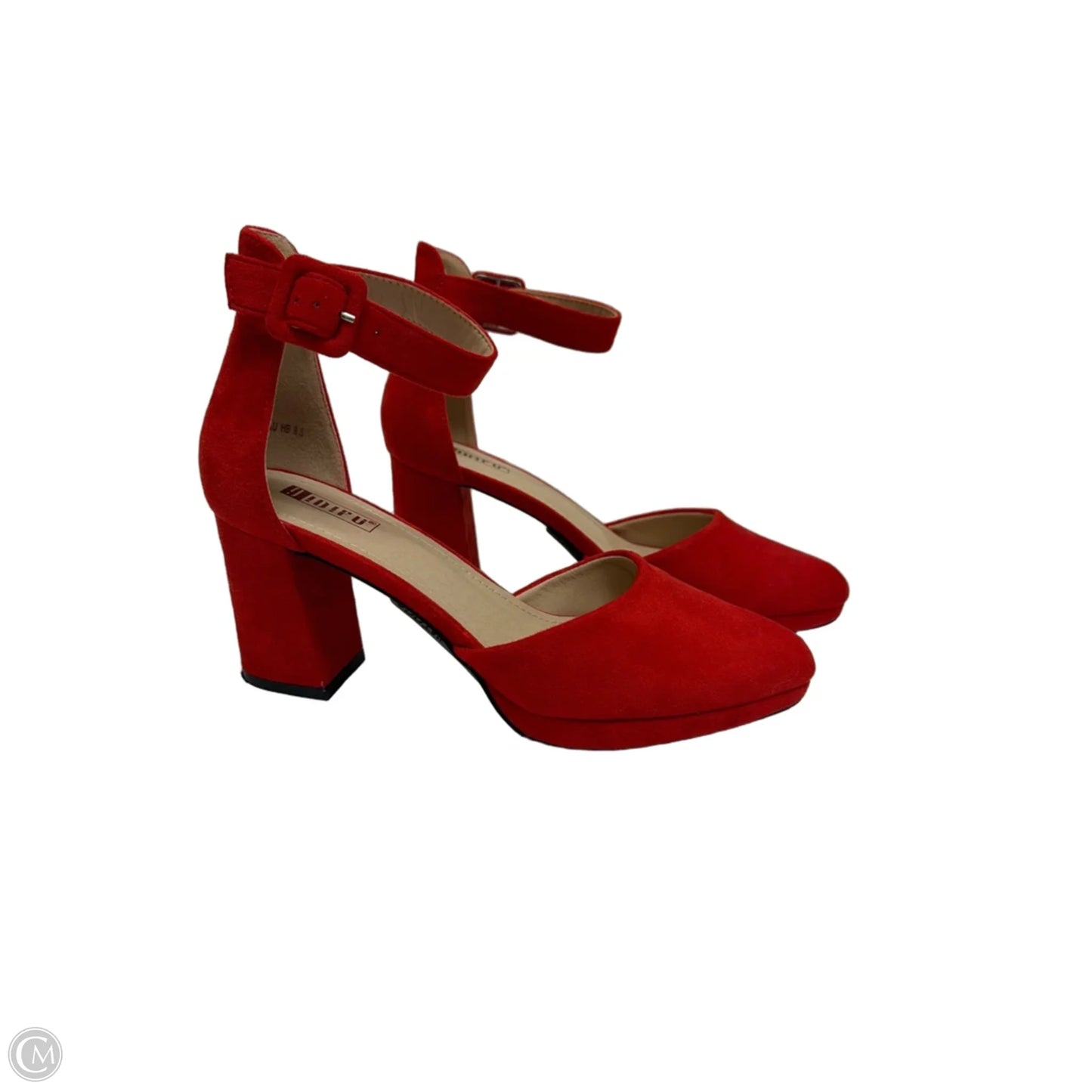 Shoes Heels Block By Clothes IDIFU In Red, Size: 8.5