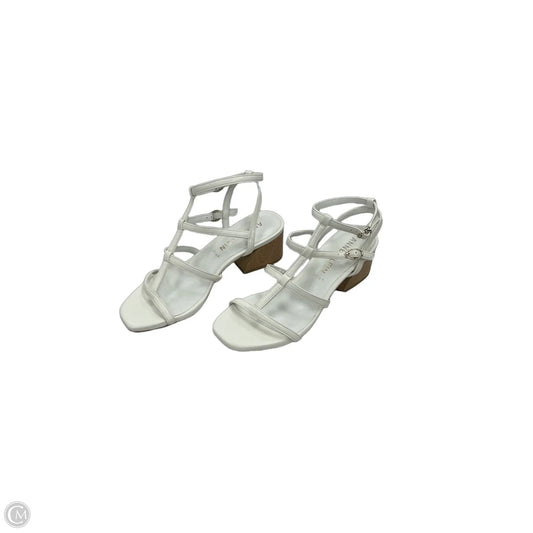 Sandals Heels Block By Anne Klein In White, Size: 6.5