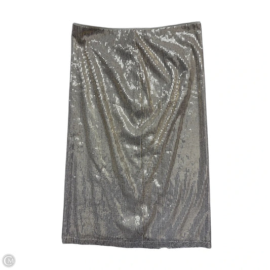 Skirt Midi By Time And Tru In Gold, Size: M