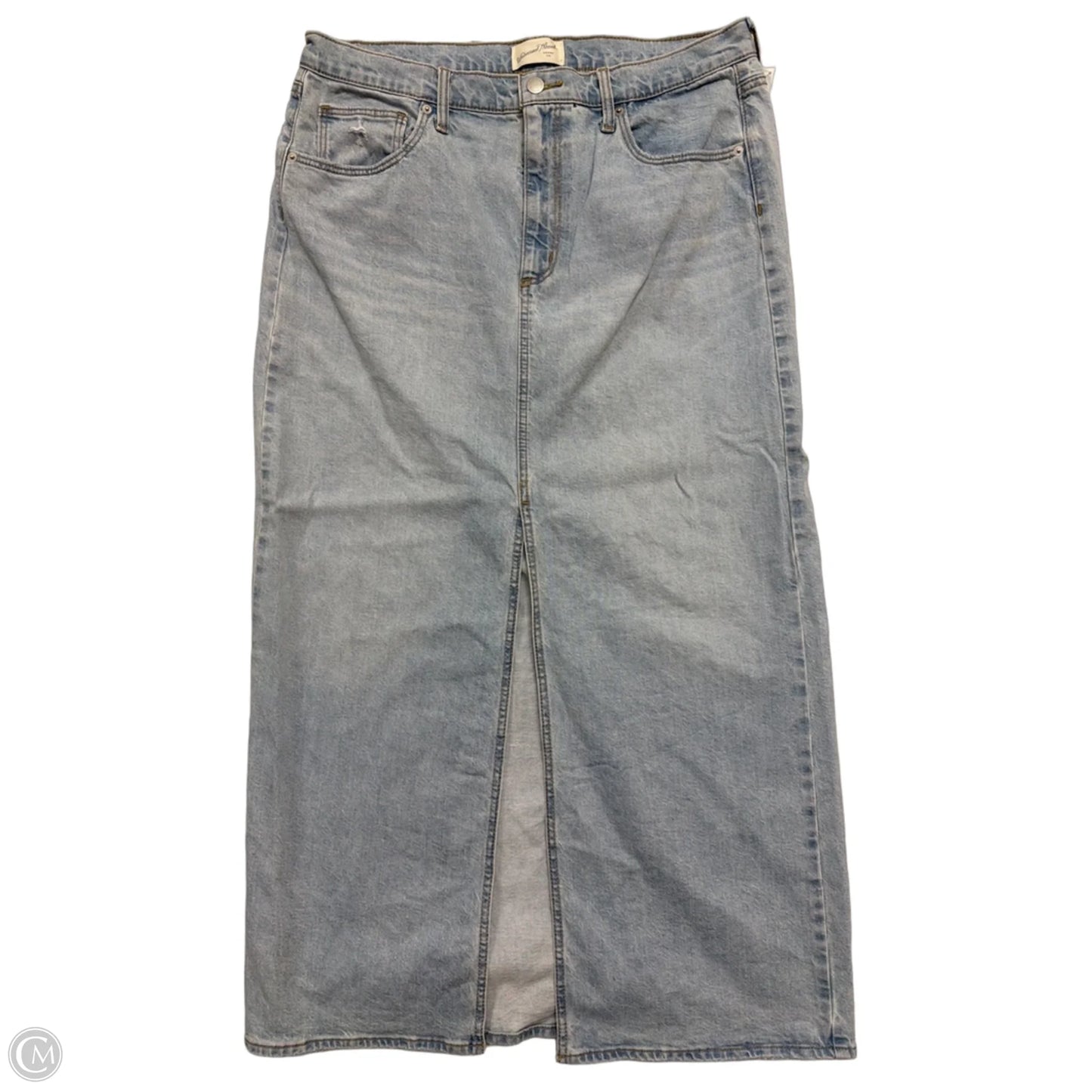 Skirt Midi By Universal Thread In Blue Denim, Size: Xl