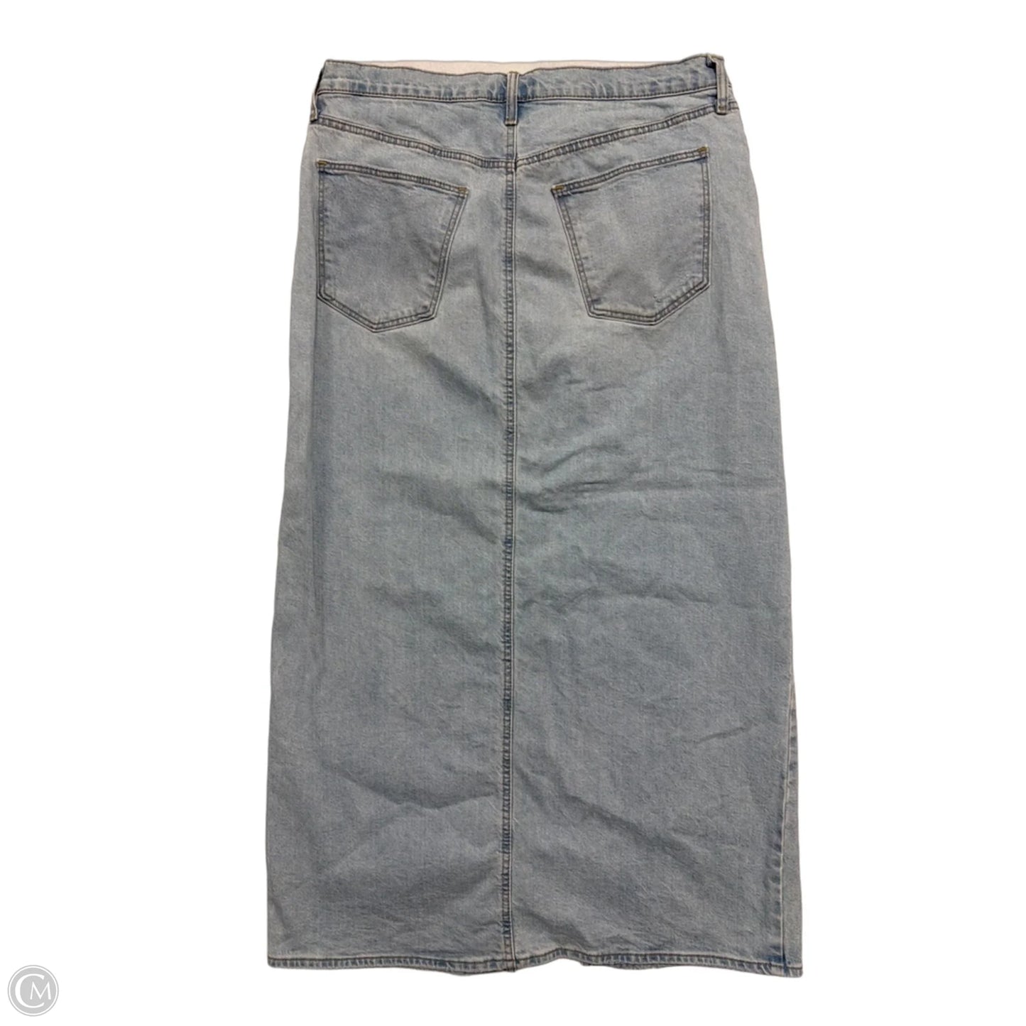 Skirt Midi By Universal Thread In Blue Denim, Size: Xl