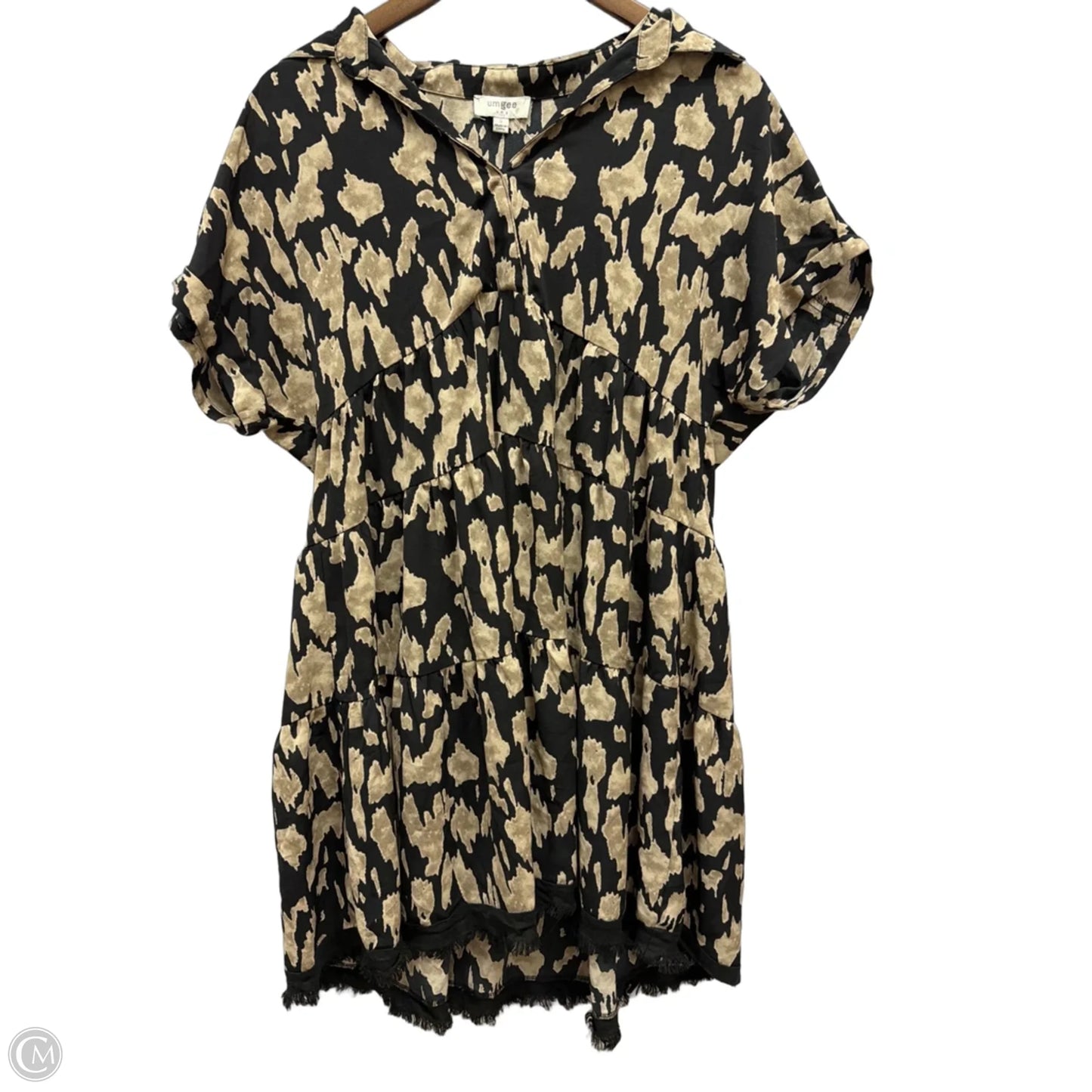 Dress Casual Midi By Umgee In Black & Tan, Size: S