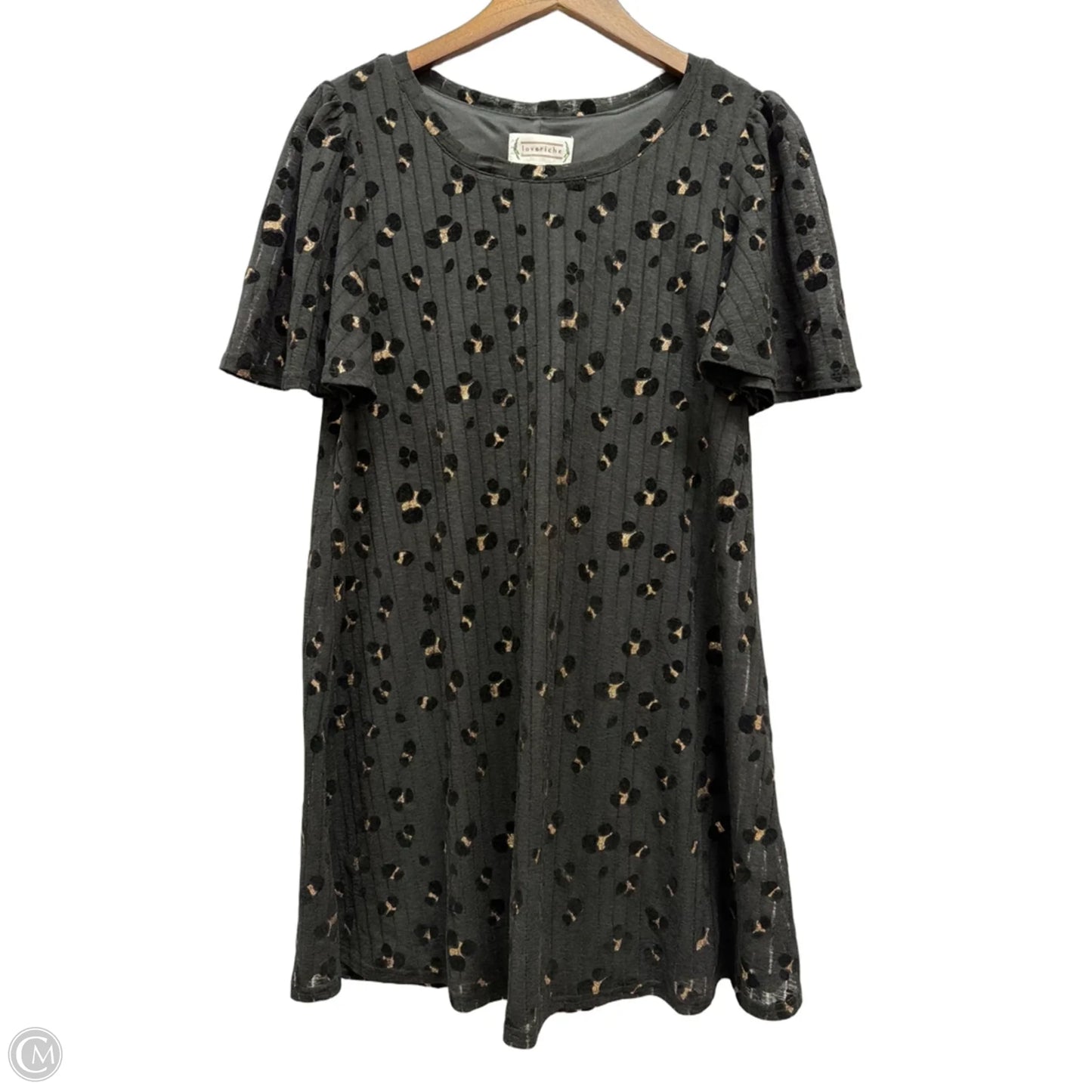 Dress Casual Midi By Loveriche In Black & Gold, Size: S