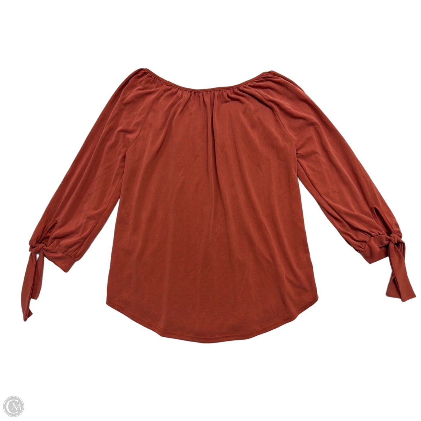 Top 3/4 Sleeve By Green Envelope In Red, Size: M