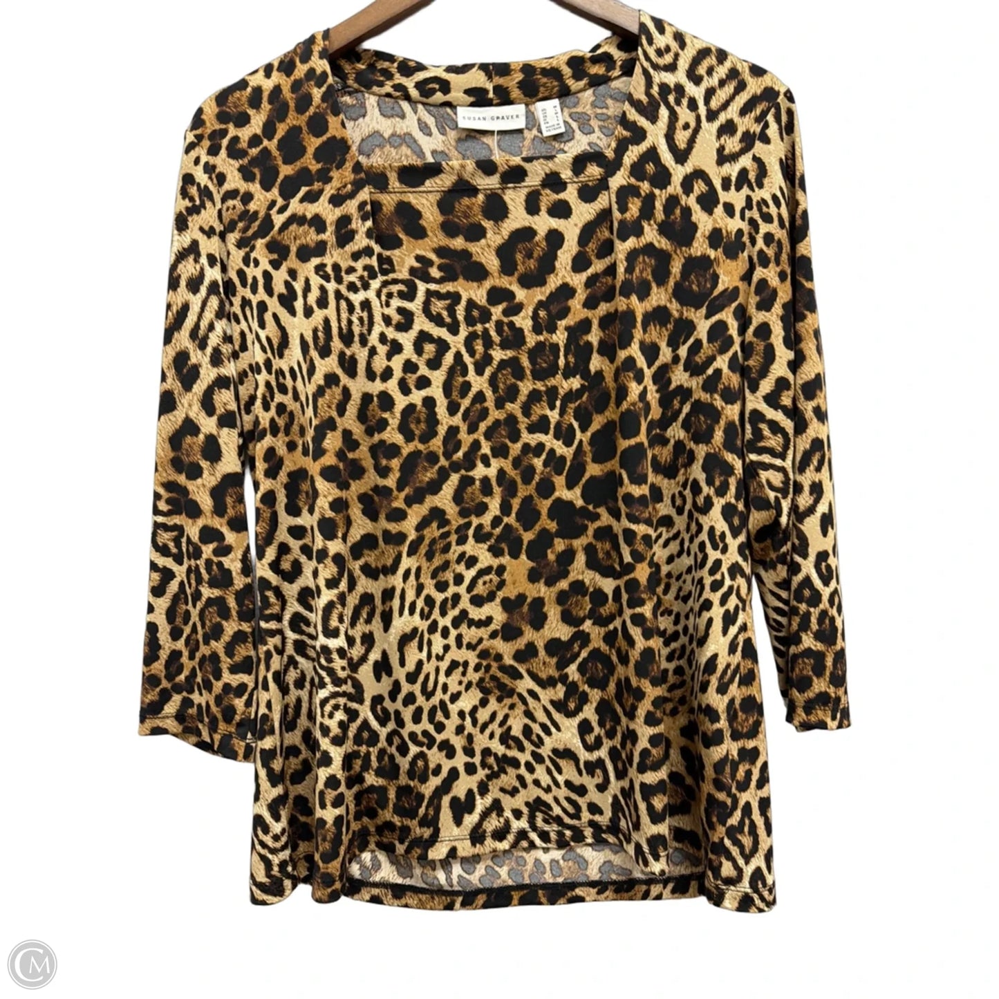 Top Long Sleeve By Susan Graver In Animal Print, Size: M