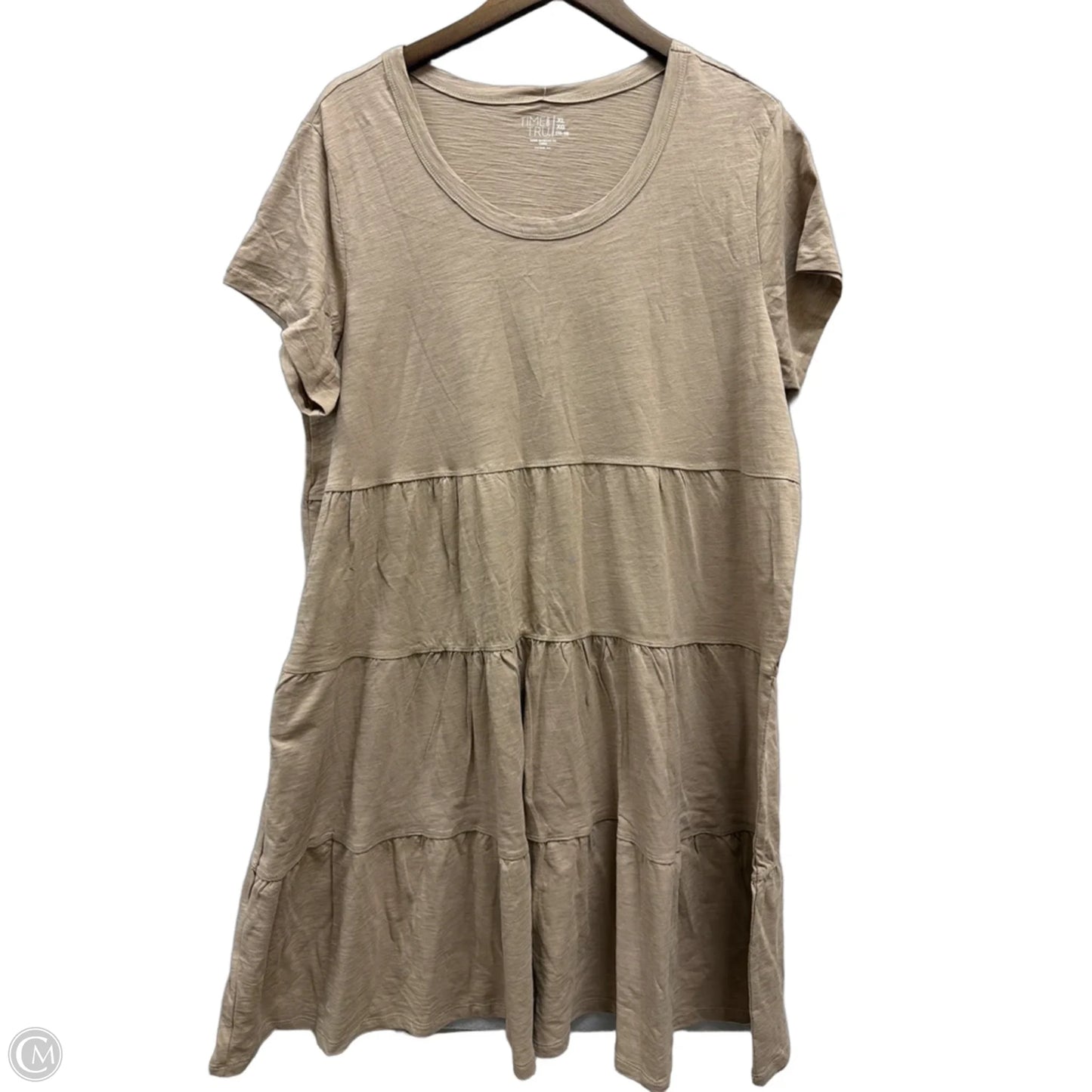 Dress Casual Short By Time And Tru In Tan, Size: Xl