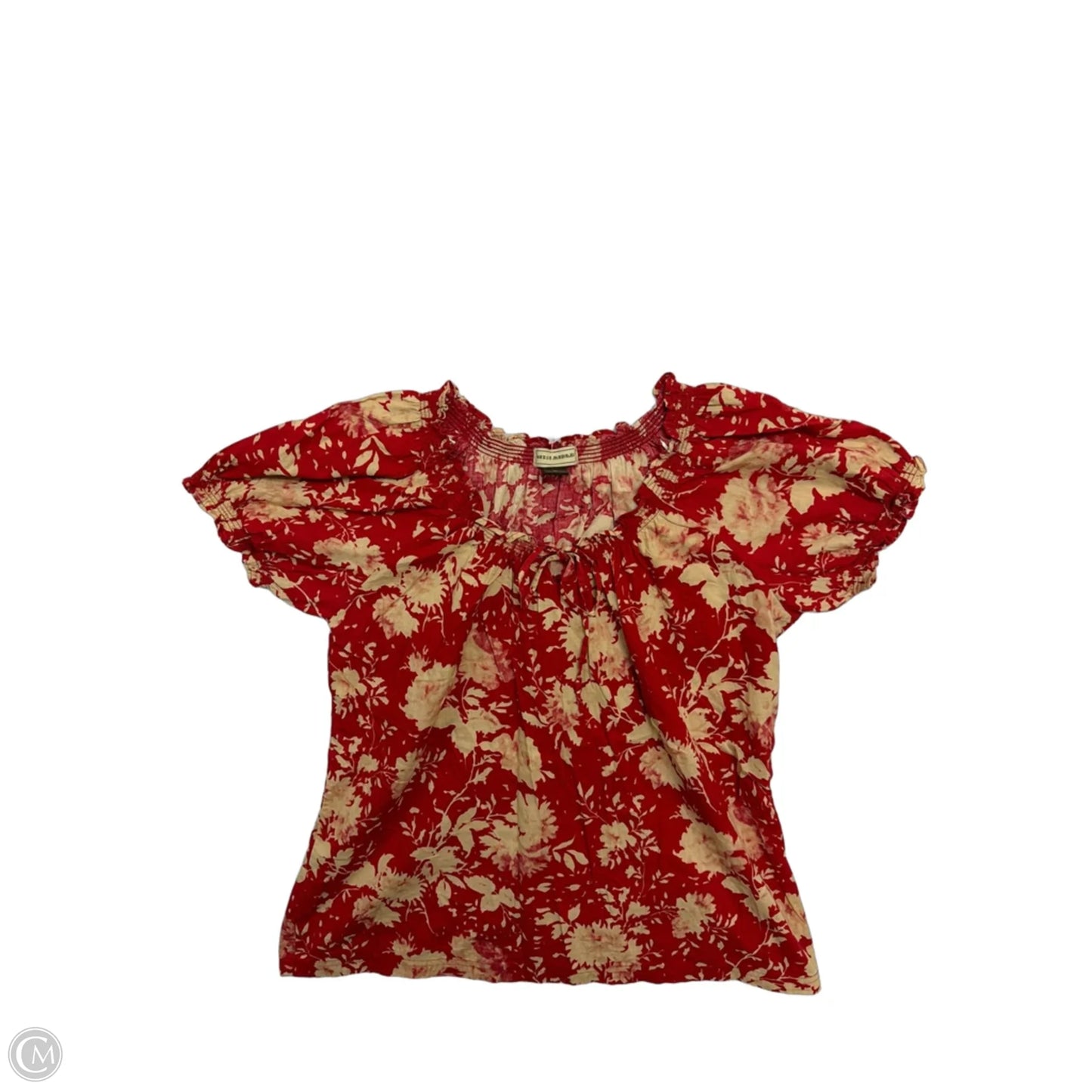 Top Short Sleeve By Clothes Mentor In Red & Tan, Size: Xl