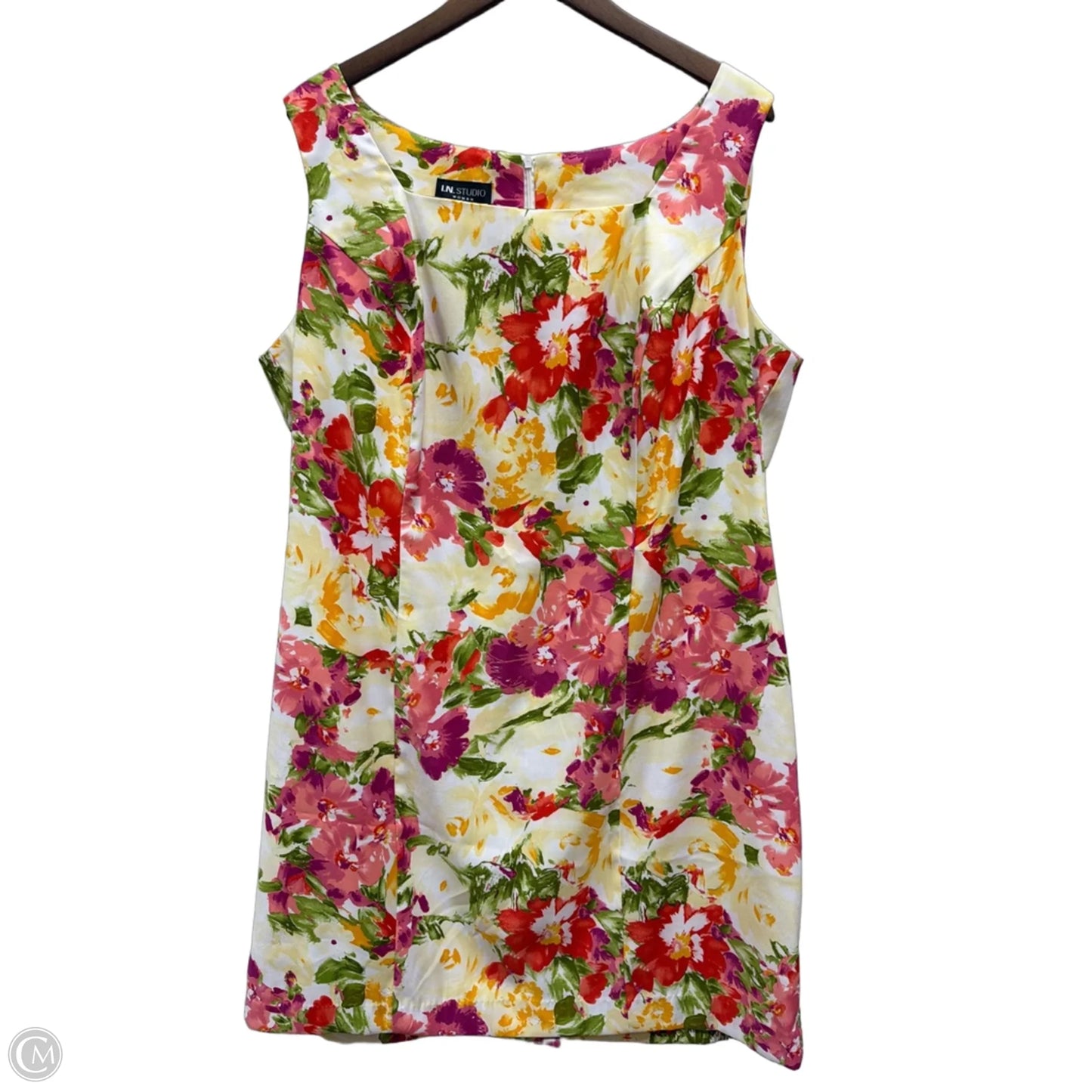 Dress Casual Midi By In Studio In Floral Print, Size: 1x