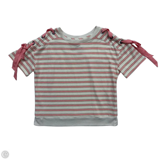 Top Short Sleeve By Cato In Striped Pattern, Size: L