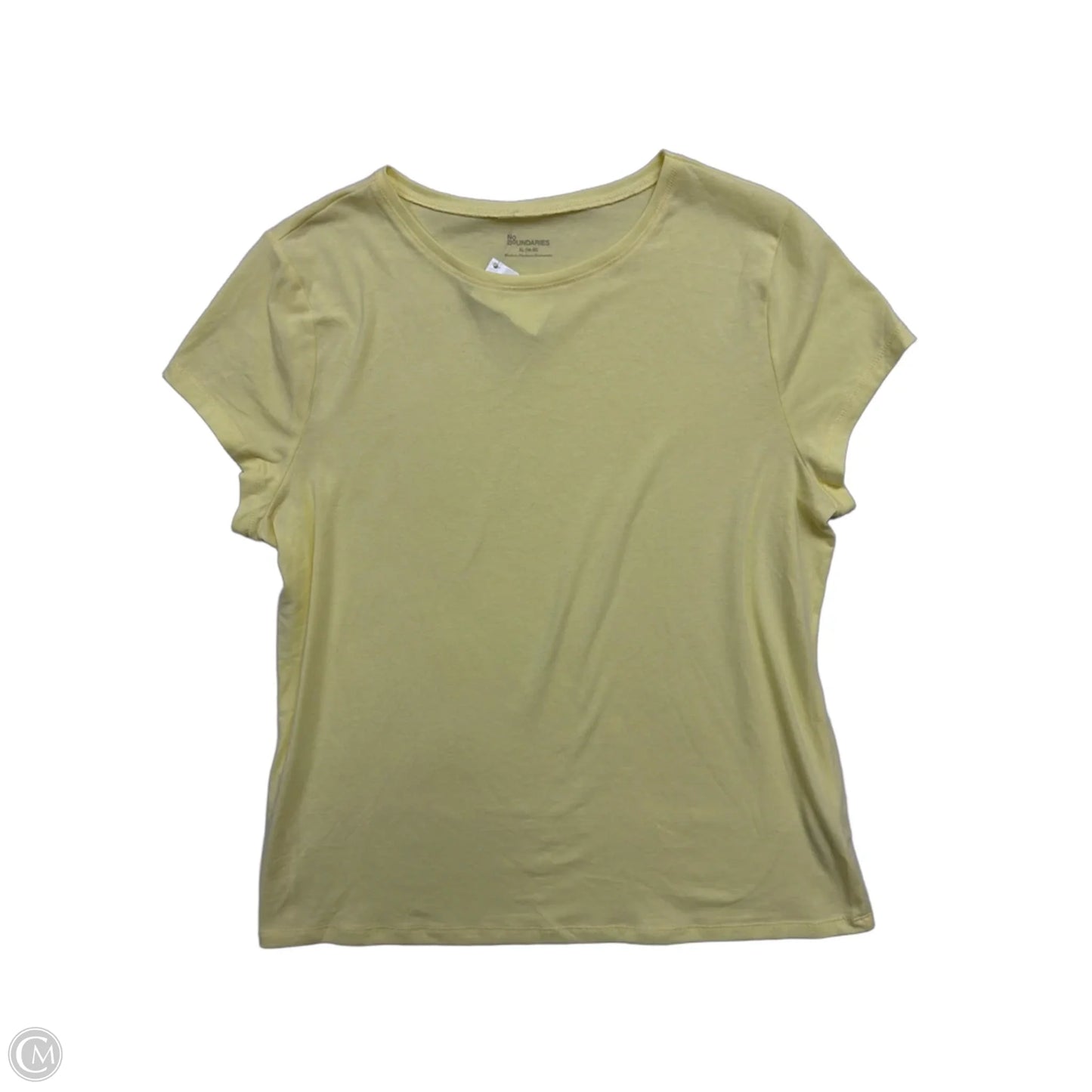 Top Short Sleeve By No Barriers In Yellow, Size: Xl