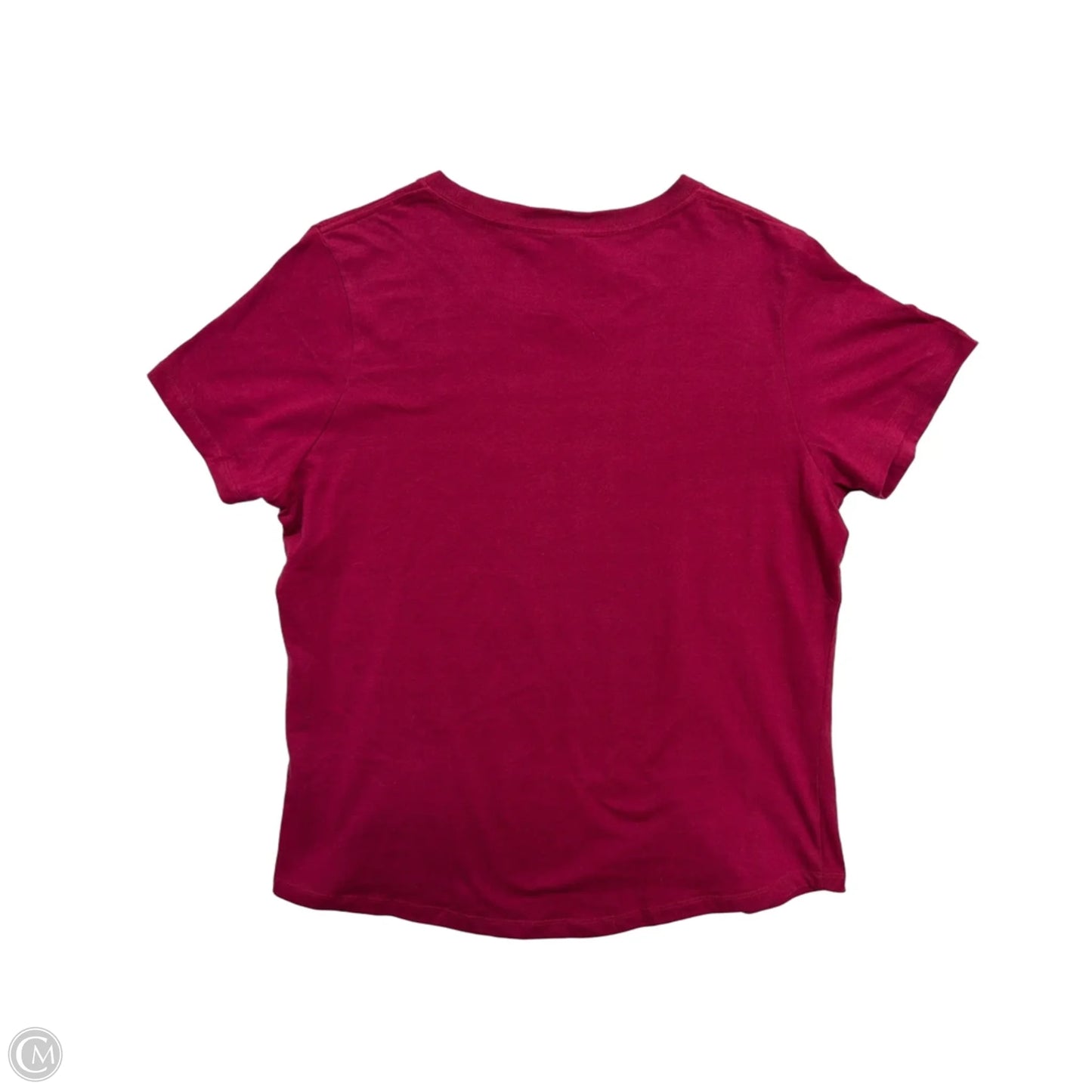 Top Short Sleeve By Cmf In Maroon, Size: Xl