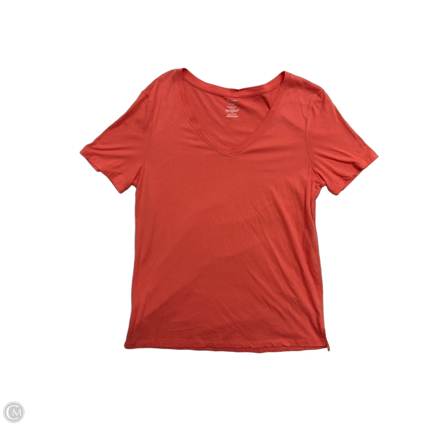 Top Short Sleeve By Members Mark In Orange, Size: L