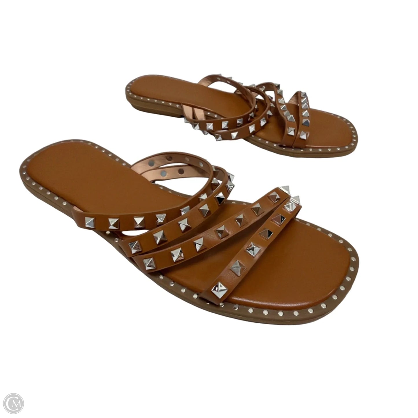 Sandals Flats By Clothes Mentor In Brown, Size: 7
