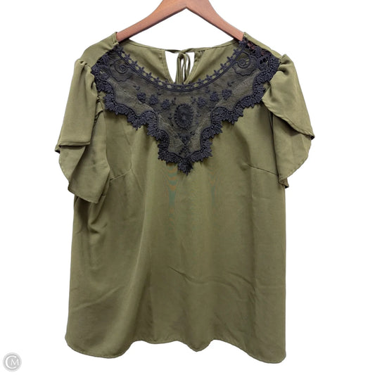 Top Short Sleeve By Shein In Green, Size: 2x