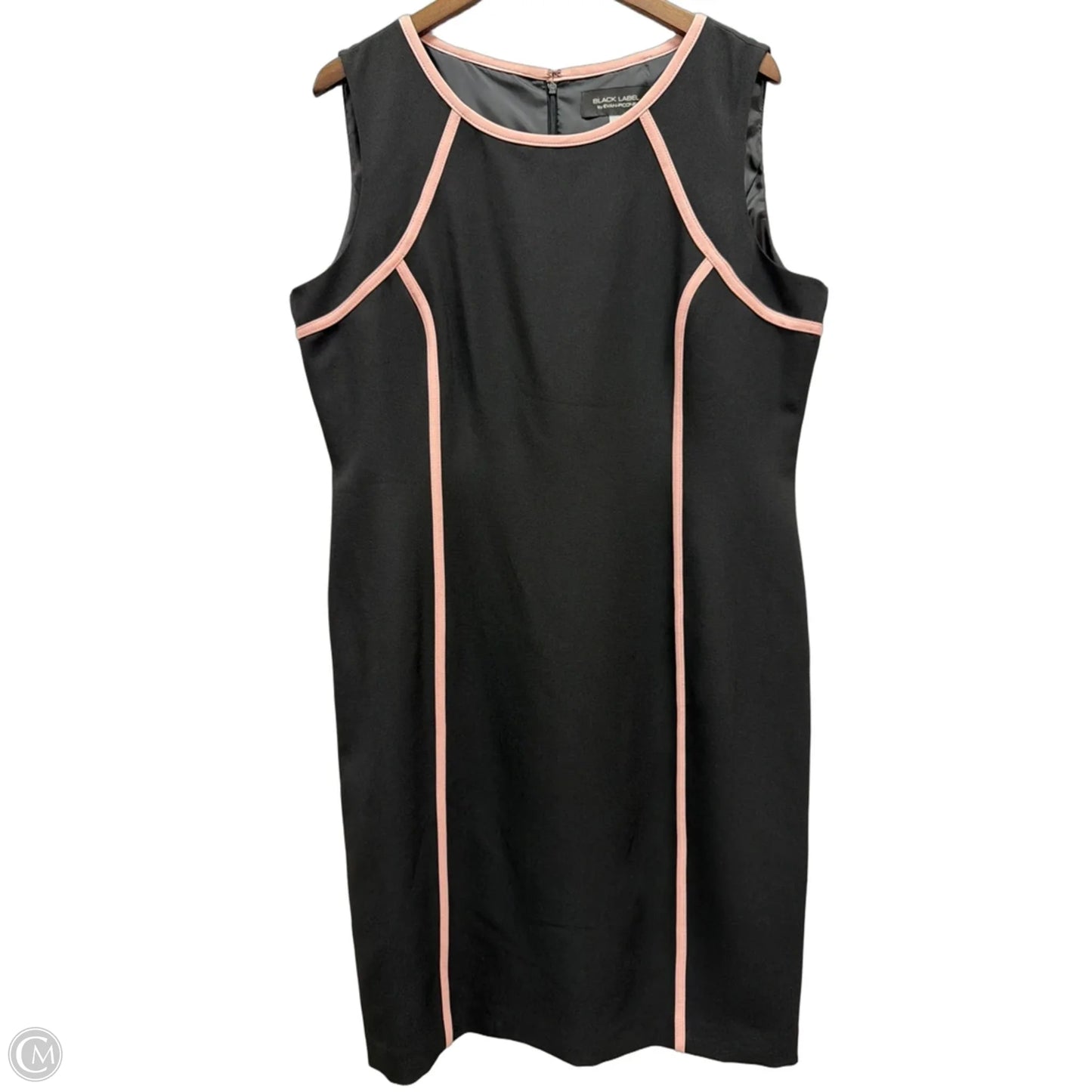 Dress Work By Evan-picone In Black & Pink, Size: Xl