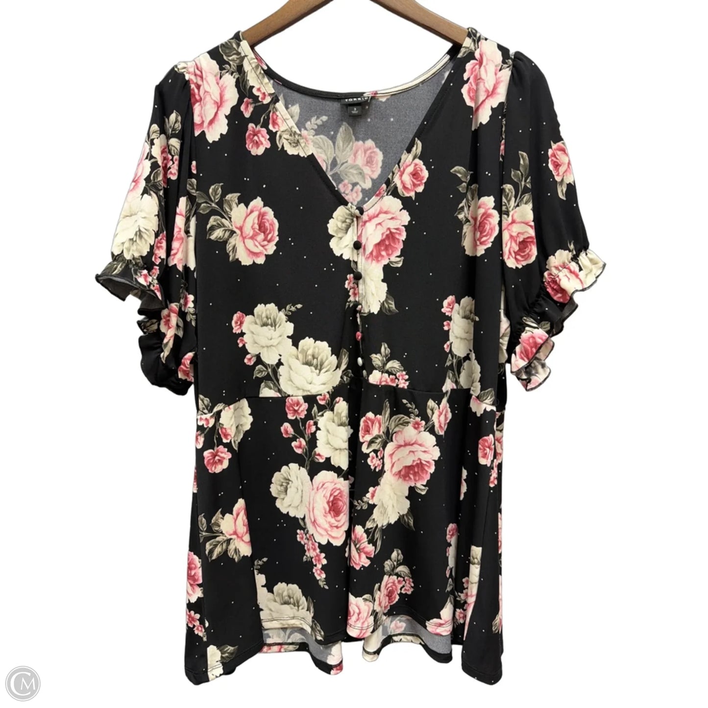 Top Short Sleeve By Torrid In Floral Print, Size: 3x