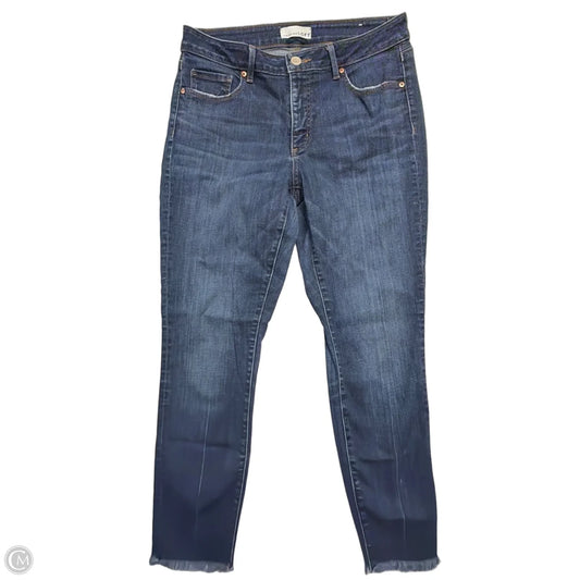 Jeans Cropped By Loft In Blue Denim, Size: 8